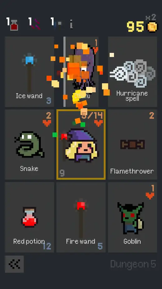 Κάρτες με αντικείμενα και πλάσματα στο Dungeon Cards