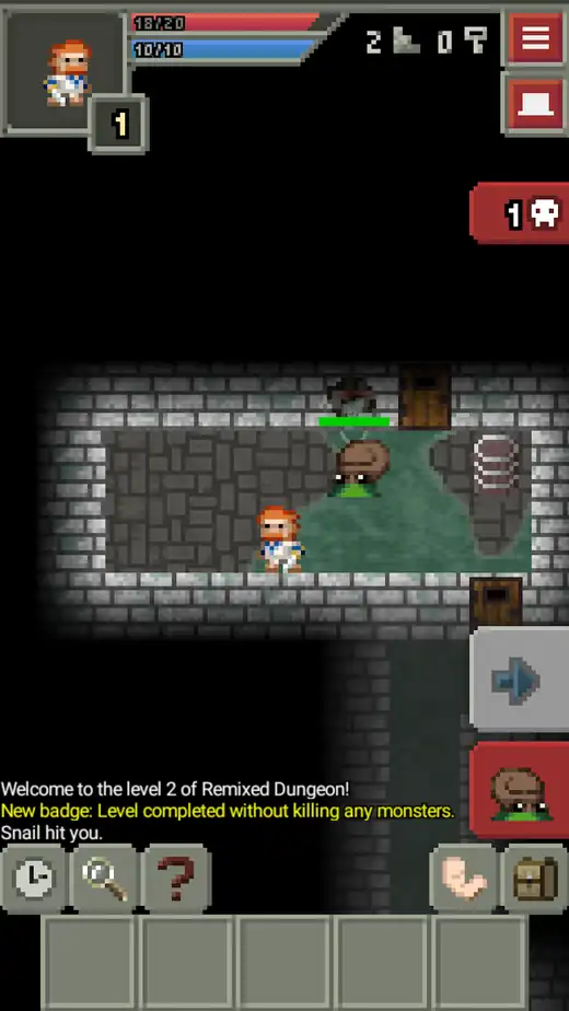 Όροφος μπουντρουμιού σε pixel σχέδιο στο Remixed Dungeon